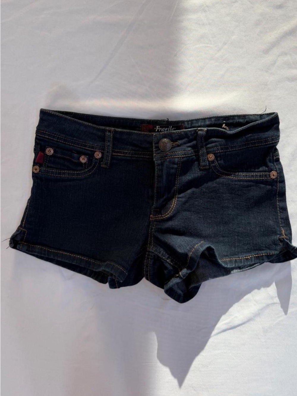 Women’s Fragile Dark Blue Denim Shorts